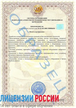 Образец сертификата соответствия (приложение) Егорлык Сертификат ISO 27001